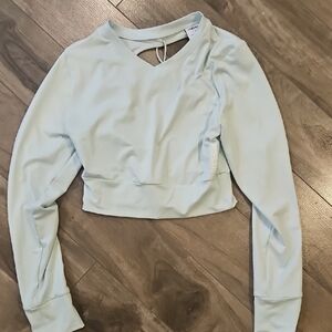 Gymshark Sky Blue Long Sleeve Crop Top
